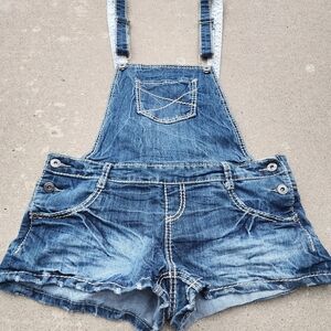 Y2K BONGO Denim Jean Short Overalls, Micro Shorts, Grunge Womens/Juniors Size 11